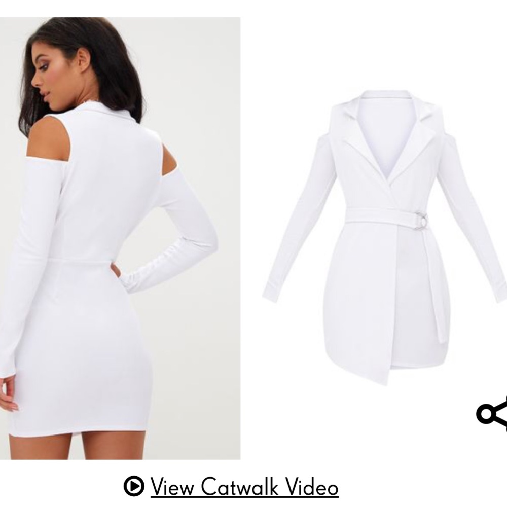 Pretty Little Thing Shoulder Cut-Out Blazer Dress